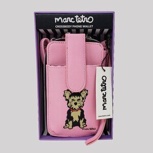Marc Tetro Yorkie Terrier Crossbody Phone Wallet Wristlet Box Gift